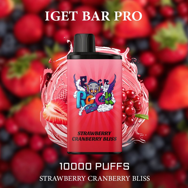 IGET BAR PRO STRAWBERRY CRANBERRY BLISS β 10000 PUFFS