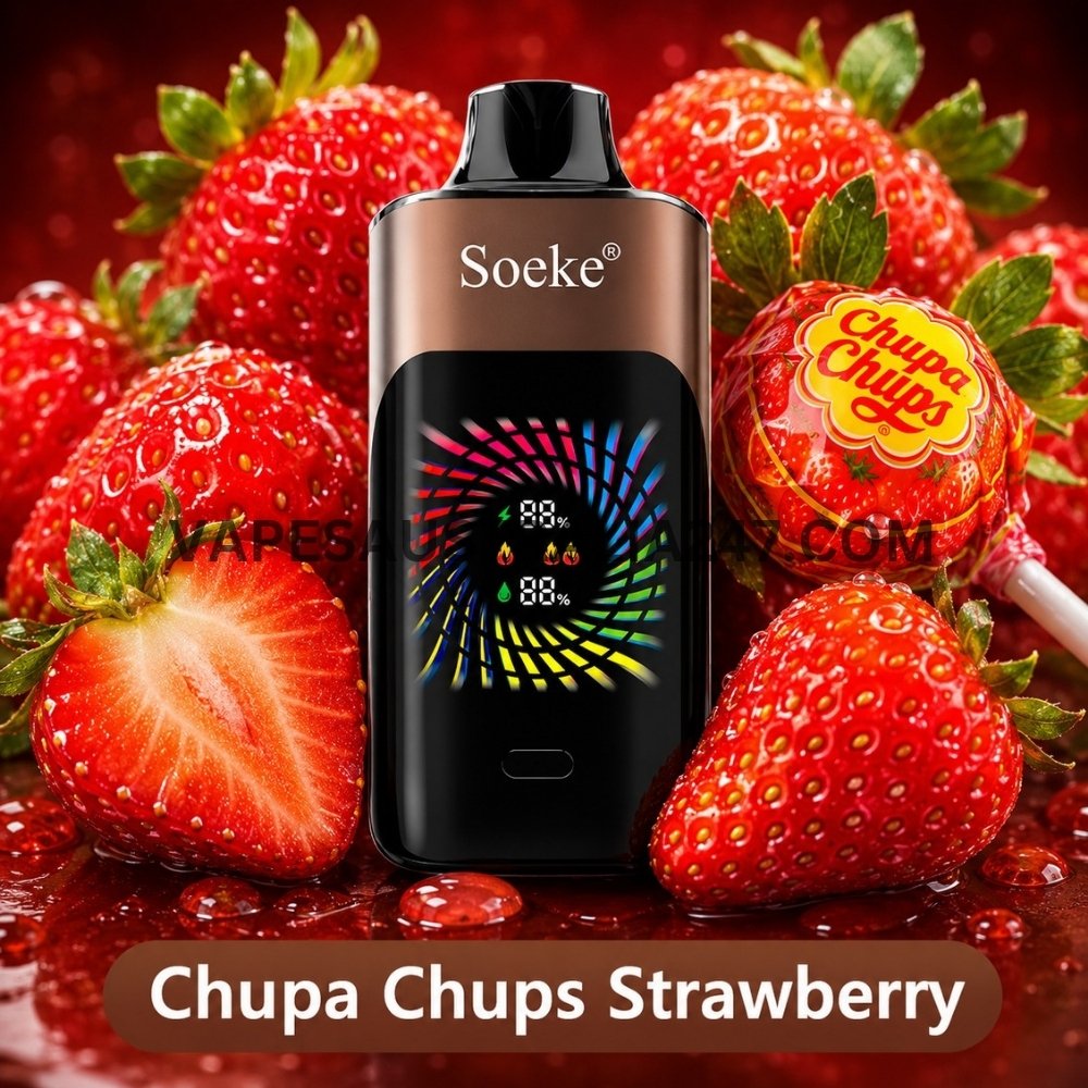 SOEKE S9 28000 Puffs Chuppa Chupps Strawberry