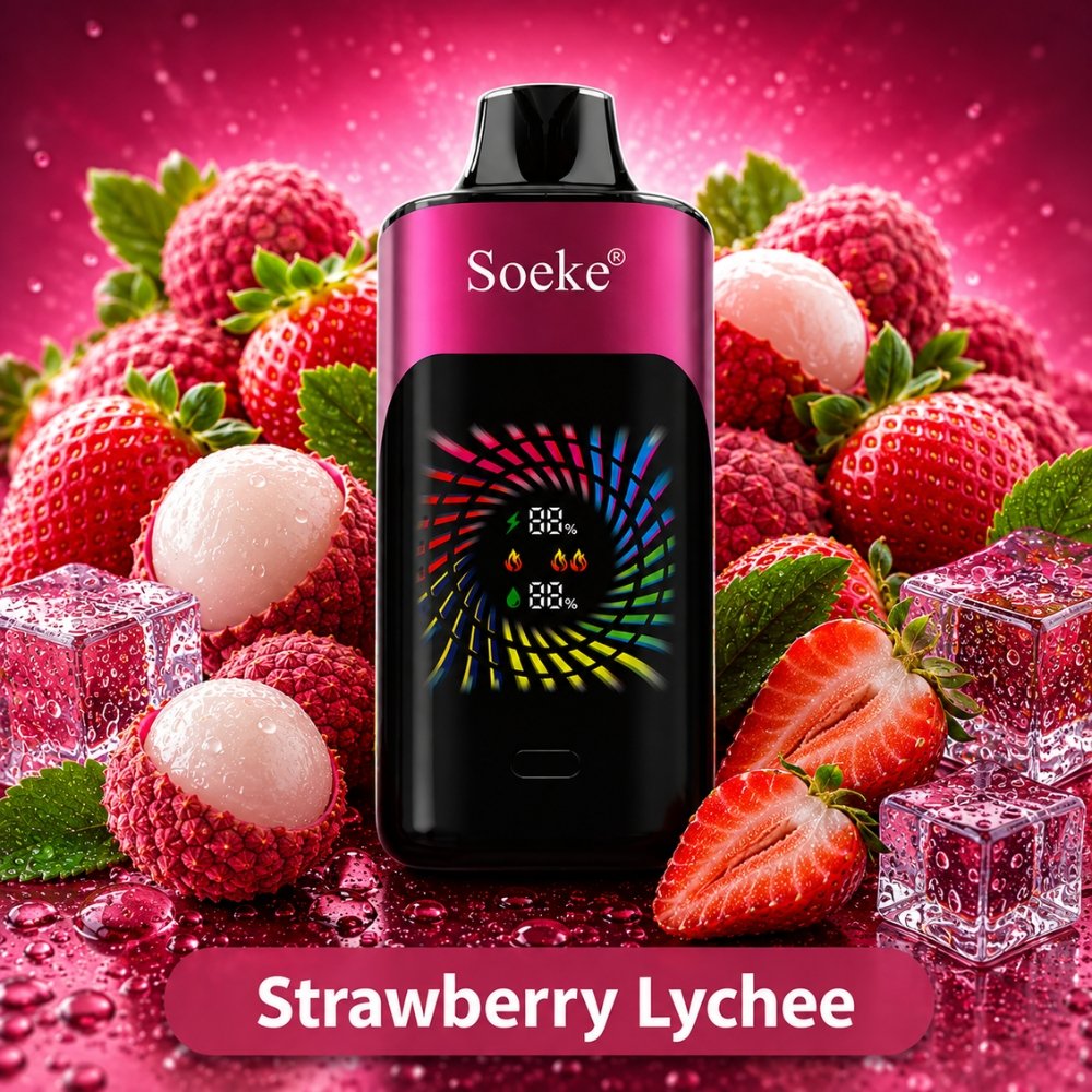 SOEKE S9 28000 Puffs Strawberry Lychee